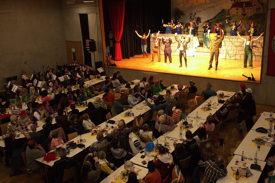 Blick in den Festsaal bei der ersten Prunksitzung der Lemia Krautheim,