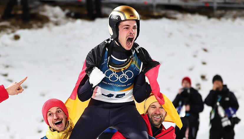 Philipp Raimund bejubelt seinen sensationellen Erfolg.