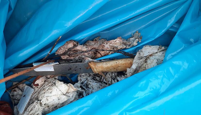 Dieses Messer hat eine Lehrerin am Dienstag bei einer Putzete gefunden.