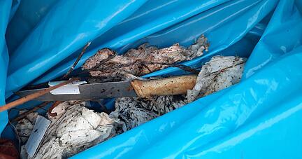 Dieses Messer hat eine Lehrerin am Dienstag bei einer Putzete gefunden. Dieses Messer hat eine Lehrerin am Dienstag bei einer Putzete gefunden.