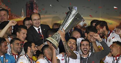 Der FC Sevilla gewann zum dritten Mal in Serie die Europa League. Foto: Laurent Gillieron
