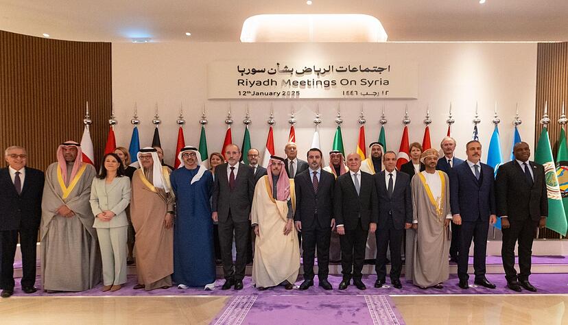 Annalena Baerbock (Gr&uuml;ne) am Sonntag bei einer Syrien-Konferenz in Riad. (Archivbild)