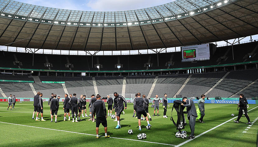 Der VfB Stuttgart absolvierte am Freitagnachmittag das Abschlusstraining im Olympiastadion.