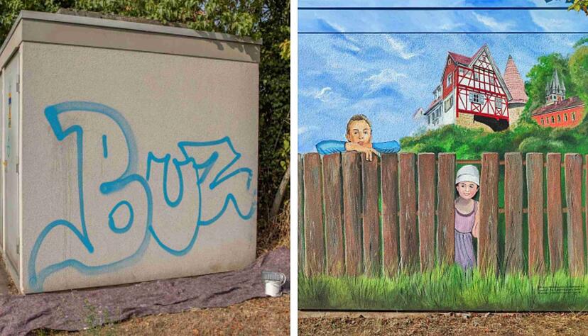 Vorher vs. nachher: In der Fritzstraße in Schwaigern hat Böhringer sich verewigt. Vorher vs. nachher: In der Fritzstraße in Schwaigern hat Böhringer sich verewigt.