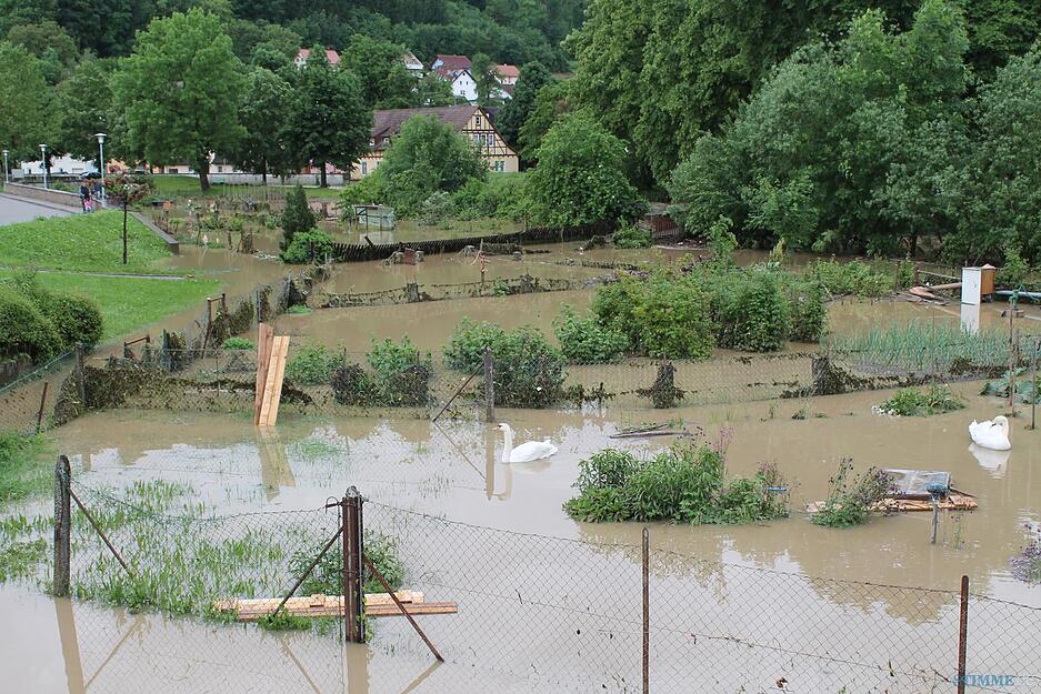 Hochwasser in Forchtenberg Hochwasser in Forchtenberg
