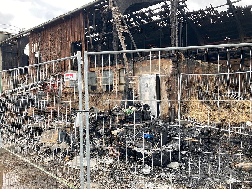 Scheunenbrand zwischen Bad Friedrichshall und Oedheim