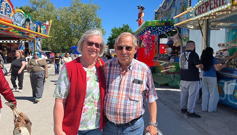 Christine Friedmann und Peter Keuerleber aus Horkheim kommen jedes Jahr gerne auf das Maifest.