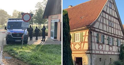 Im Kupferzeller Ortsteil Hesselbronn läuft am Mittwochmorgen eine großangelegte Razzia gegen Rechtsextremisten. Im Kupferzeller Ortsteil Hesselbronn läuft am Mittwochmorgen eine großangelegte Razzia gegen Rechtsextremisten.