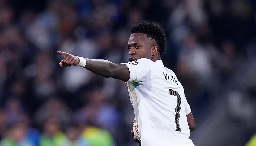 Vinícius Júnior erzielte im Stadtderby zwei Tore für Real Madrid. Vinícius Júnior erzielte im Stadtderby zwei Tore für Real Madrid.