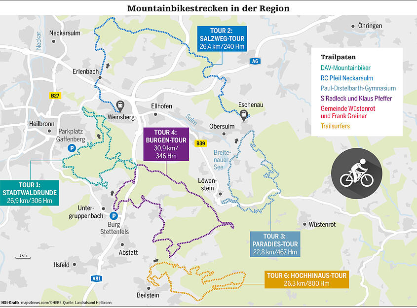Mountainbike-Tour "Hoch hinaus" bei Beilstein