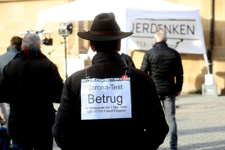 Querdenker demonstrieren in Heilbronn