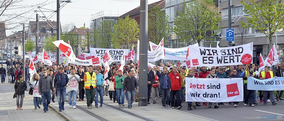 Verdi-Warnstreik in Heilbronn Verdi-Warnstreik in Heilbronn