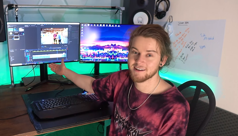 TJ an seinem Arbeitsplatz: Das Schneiden der Videos braucht viel Zeit.
