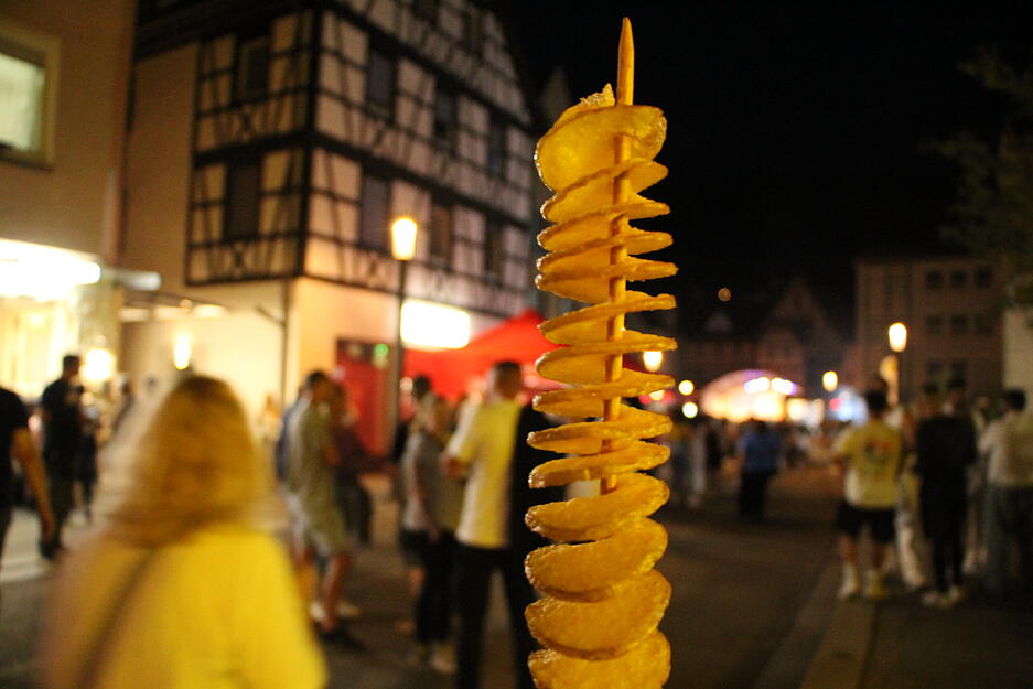 Das Essensangebot ist vielfältig, umfasst etwa auch Tornado-Kartoffeln.