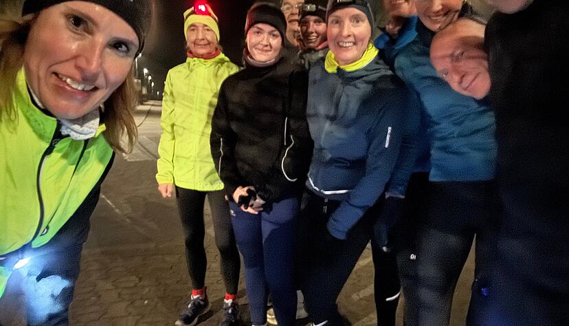 Die Läufer des Leingartener Lampenlaufs treffen sich immer dienstags um 20 Uhr
