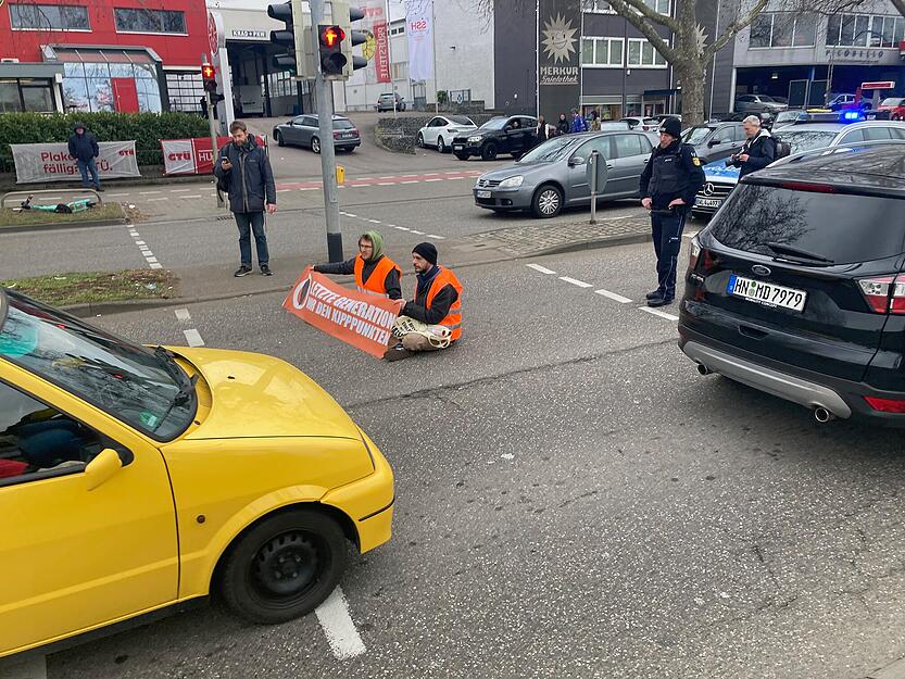 "Letzte Generation" protestiert in Heilbronn