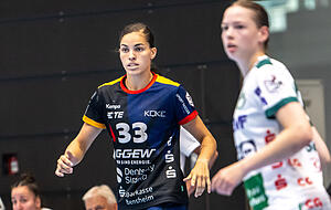 Zukunftsfragen gibt es bei der HSG Bensheim/Auerbach um Ex-Neckarsulmerin Lucie-Marie Kretzschmar (links).