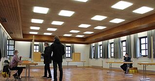 Landtagswahl in Corona-Zeiten: Im B&uuml;rgerhaus Bad Rappenau haben W&auml;hler vor f&uuml;nf Jahre ihre Kreuze gesetzt.