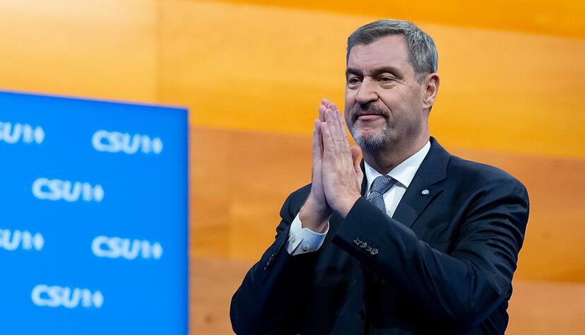 Gro&szlig;e Freude sieht anders aus: CSU-Chef S&ouml;der bleibt im Amt, aber seine Parteibasis hat ihm einen schmerzhaften Parteitag bereitet.