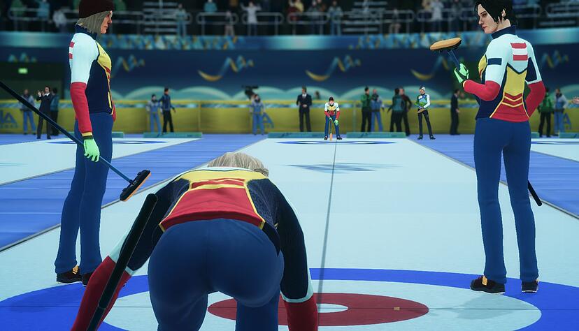 Beim Curling ist viel Geschicklichkeit gefragt.