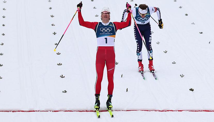 Johannes Hoesflot Klaebo aus Norwegen hat alle sechs Goldmedaillen im Skilanglauf abger&auml;umt. Im nordischen Bereich ist seine Nation dr&uuml;ckend &uuml;berlegen.