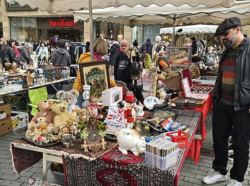 Der „Markt schöner Dinge“ lockte am Samstag Besucher in die Heilbronner Innenstadt.