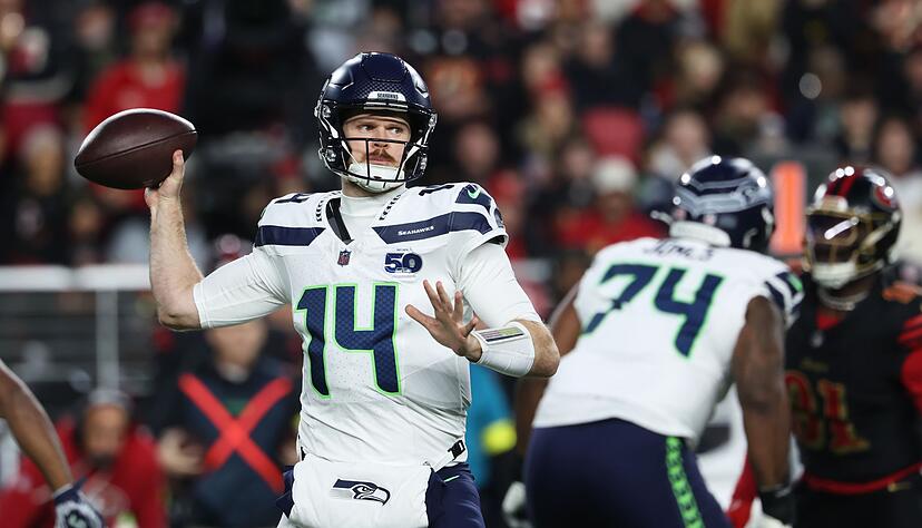 Seattles Quarterback Sam Darnold sicherte sich mit seinem Team den Titel in der NFC.