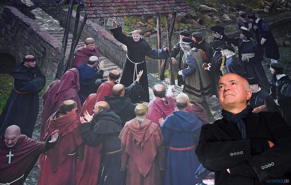 In der Stadt, wo Luther 1517 der &Uuml;berlieferung nach seine Thesen gegen den Ablasshandel an die Schlosskirche geschlagen haben soll, entstand f&uuml;r das 15 mal 75 Meter gro&szlig;e Bild ein eigenes Geb&auml;ude.