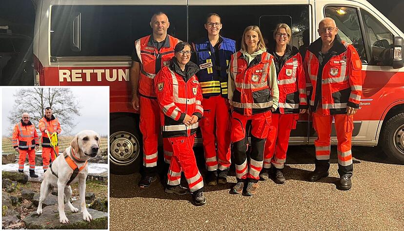 Mitglieder der Rettungshundestaffel Unterland finden am Mittwochabend schnell den vermissten Jungen. Mitglieder der Rettungshundestaffel Unterland finden am Mittwochabend schnell den vermissten Jungen.