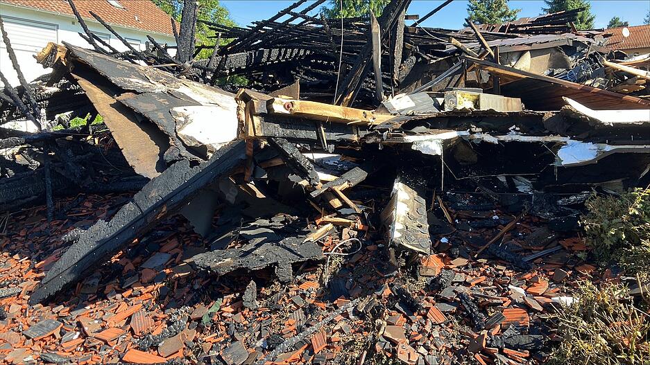 Das katholische Gotteshaus in Widdern wurde bei dem Brand vollständig zerstört.