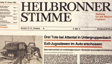 Uwe Jacobi, Redakteur der Heilbronner Stimme, berichtete 1982 über das Attentat in Untergruppenbach.Foto: HSt-Archiv