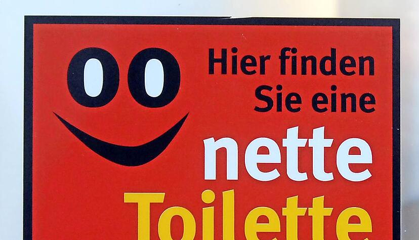 Wenn an der Wirtshaust&uuml;re so ein Logo klebt, darf jedermann auf die Toilette.