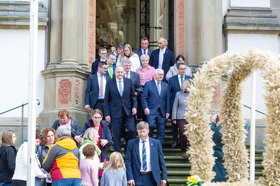 Bundespräsident Frank-Walter Steinmeier zu Besuch im Kloster Schöntal