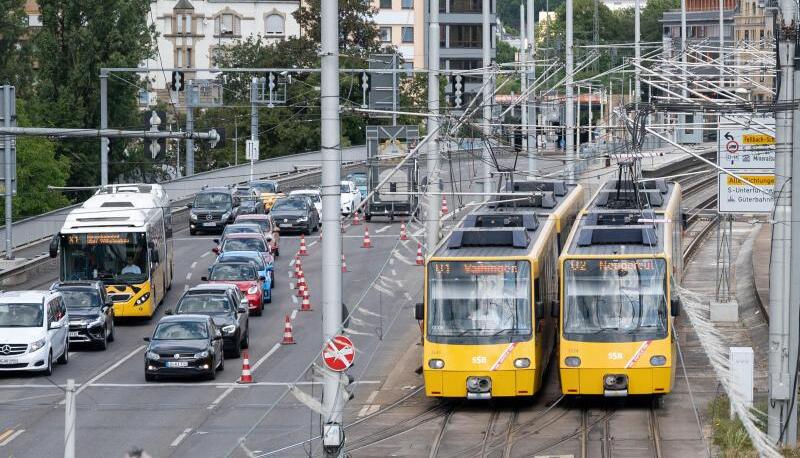 Verkehr in Stuttgart.