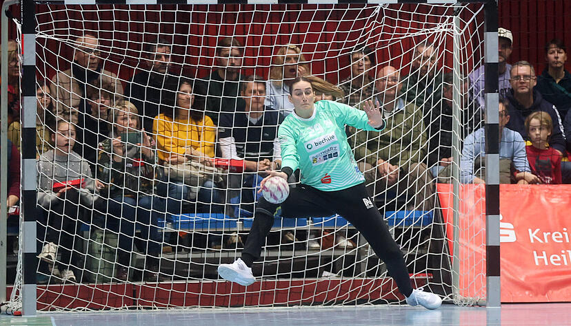 Auch dank zw&ouml;lf Paraden ist Lena Ivancok gegen Union Halle-Neustadt als &bdquo;Spielerin des Spiels&ldquo; ausgezeichnet worden. Gefreut hat sie die Ehrung nicht.