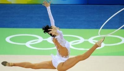 Die Ukrainerin Anna Bessonova zeigt bei den Olympischen Spielen ihr K&ouml;nnen.