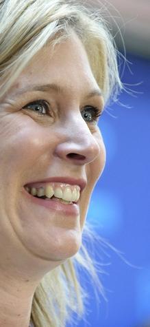 Hatte allen Grund zur Freude: Silvana Koch-Mehrin bei der FDP-Wahlparty in der Gesch&auml;ftsstelle der "Freien Demokratischen Partei" in Berlin.