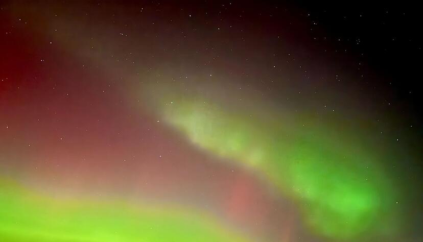 Polarlichter leuchten über Sachsen-Anhalt. Polarlichter leuchten über Sachsen-Anhalt.