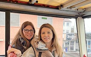 Sie kannte Heilbronn noch nicht: Die Dortmunderin Silvia Voß (rechts) mit Schwägerin Andrea Voß.
