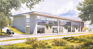 So stellen sich Planer und Investor das Oldtimer-Museum neben dem Neckarsulmer Aquatoll vor.