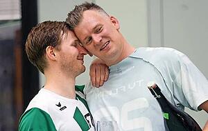 Sven Kroll (links) hatte die Idee für den letzten Spielzug. Sven Kroll (links) hatte die Idee für den letzten Spielzug.