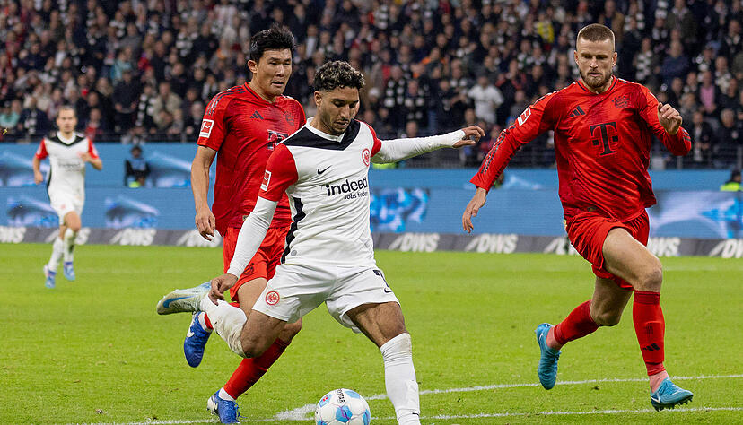 Omar Marmoush trifft für Eintracht Frankfurt doppelt gegen den FC Bayern München. Der Ex-VfB-Spieler sorgt damit auch für das Unentschieden. Omar Marmoush trifft für Eintracht Frankfurt doppelt gegen den FC Bayern München. Der Ex-VfB-Spieler sorgt damit auch für das Unentschieden.