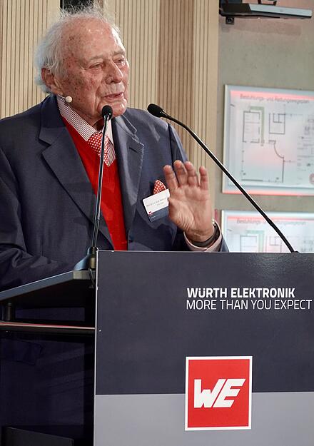 Reinhold Würth erklärt, wo er die Ziele für Würth Elektronik steckt: weit oben. Reinhold Würth erklärt, wo er die Ziele für Würth Elektronik steckt: weit oben.