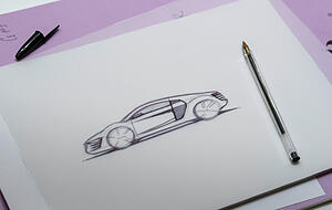 Entwurf des Audi R8: Am Anfang war das leere Blatt.