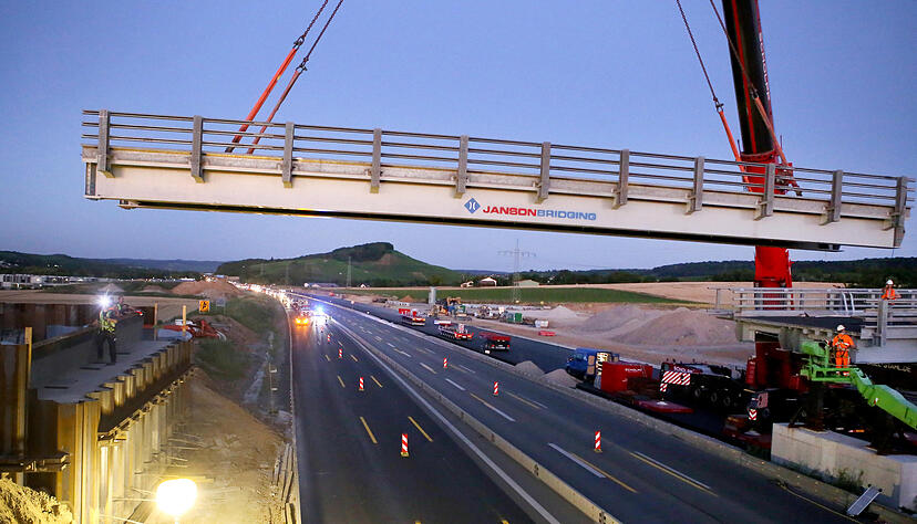 Ersatzbrücke über die Autobahn 6 bei Erlenbach