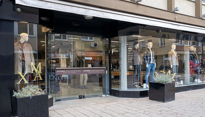 Seit Freitag hat das Herrenbekleidungsgeschäft Dreipunkteins in der Heilbronner Kirchbrunnenstraße geöffnet. Foto: Christiana Kunz Seit Freitag hat das Herrenbekleidungsgeschäft Dreipunkteins in der Heilbronner Kirchbrunnenstraße geöffnet. Foto: Christiana Kunz