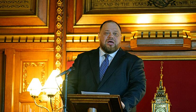 Bei einem Auftritt in Schweden hat der ukrainische Parlamentspräsident Ruslan Stefantschuk die bereits bekannten «roten Linien» der Ukraine wiederholt. (Archivbild) Bei einem Auftritt in Schweden hat der ukrainische Parlamentspräsident Ruslan Stefantschuk die bereits bekannten «roten Linien» der Ukraine wiederholt. (Archivbild)