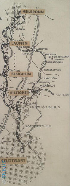 Der ehemalige Streckenverlauf der Bottwartalbahn von Heilbronn bis Marbach.