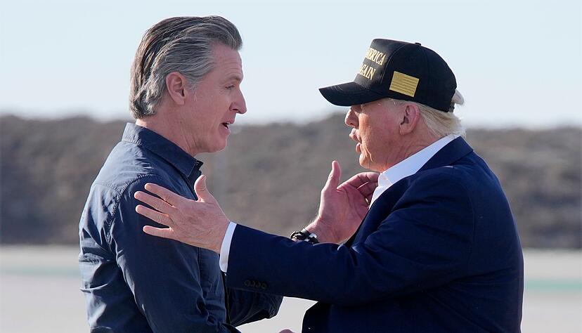 Der Besuch in Kalifornien brachte vers&ouml;hnliche Szenen.