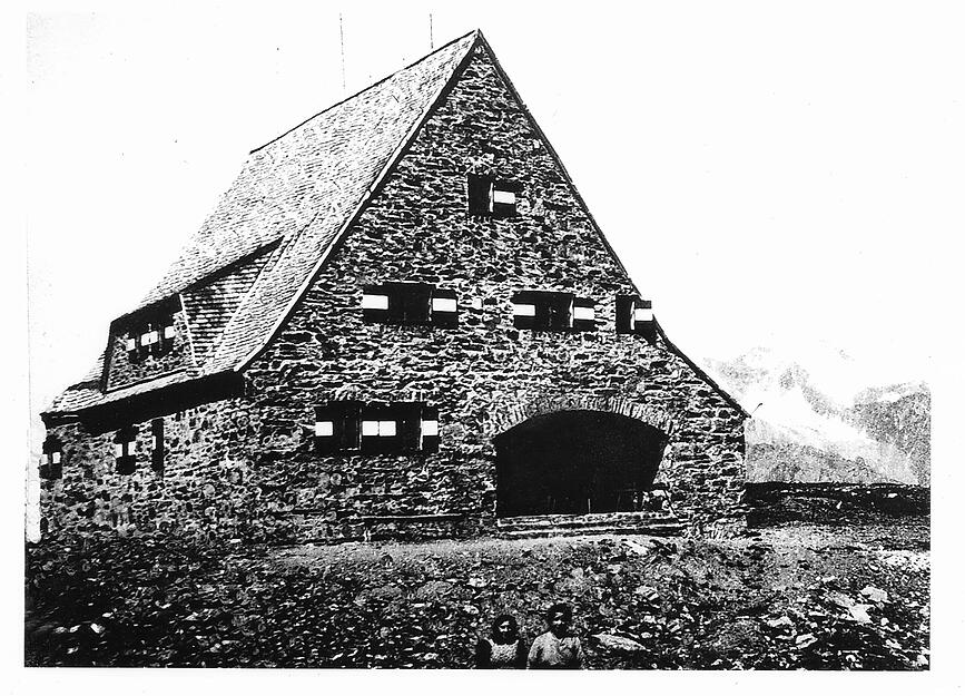 So sah die Alte Heilbronner Hütte aus, ...